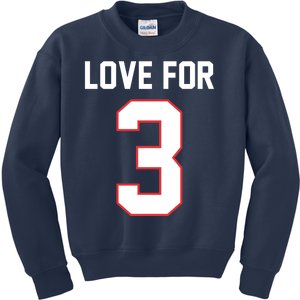 Love For 3 Buffalo Football Tribute Kids Sweatshirt