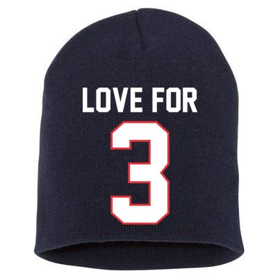 Love For 3 Buffalo Football Tribute Short Acrylic Beanie
