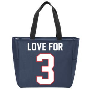 Love For 3 Buffalo Football Tribute Zip Tote Bag