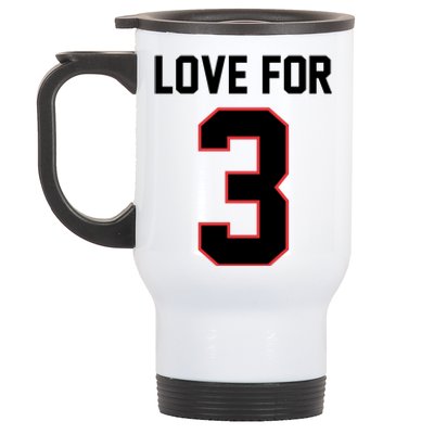 Love For 3 Buffalo Football Tribute Stainless Steel Travel Mug