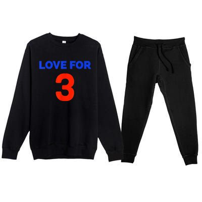 Love For 3 Football Premium Crewneck Sweatsuit Set