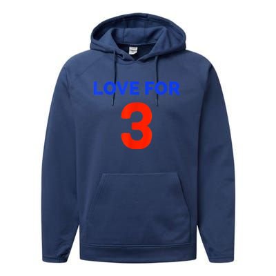 Love For 3 Football Performance Fleece Hoodie