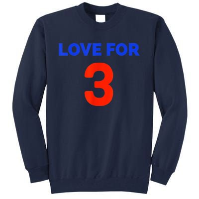 Love For 3 Football Tall Sweatshirt