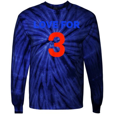 Love For 3 Football Tie-Dye Long Sleeve Shirt