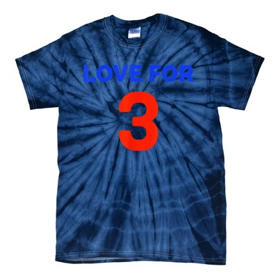 Love For 3 Football Tie-Dye T-Shirt