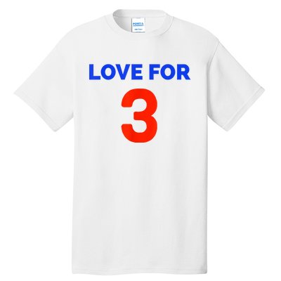 Love For 3 Football Tall T-Shirt