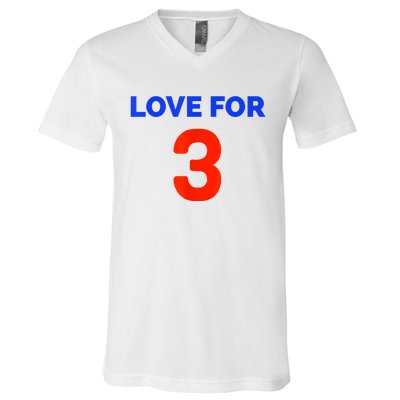 Love For 3 Football V-Neck T-Shirt