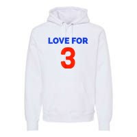 Love For 3 Football Premium Hoodie