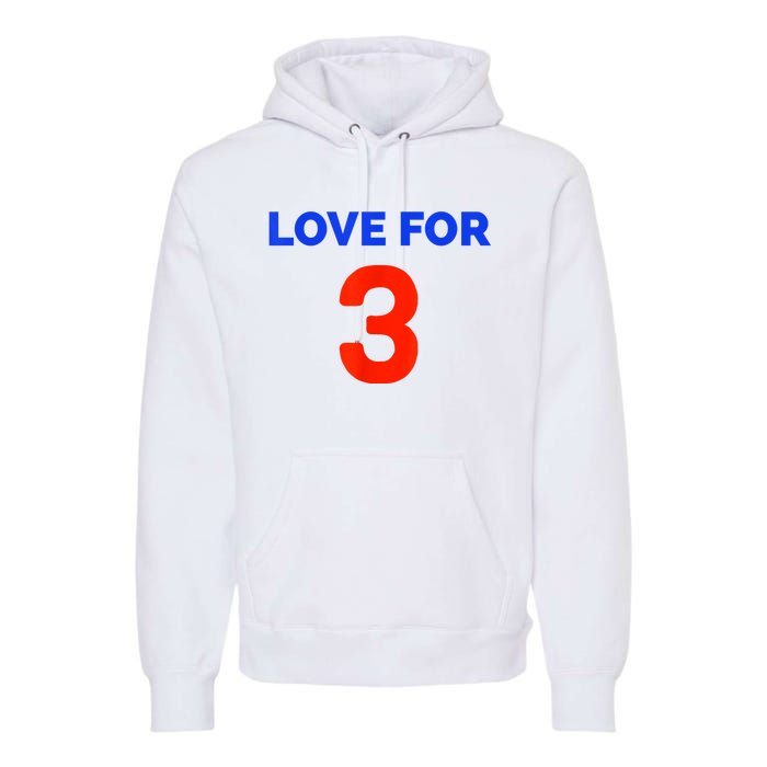 Love For 3 Football Premium Hoodie