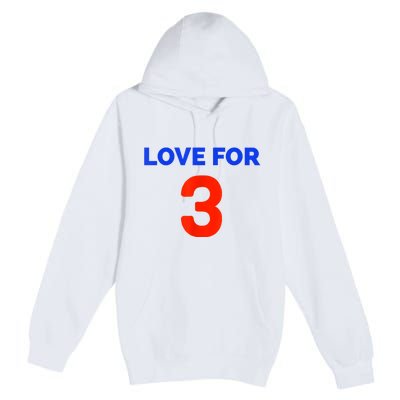 Love For 3 Football Premium Pullover Hoodie