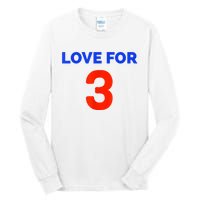 Love For 3 Football Tall Long Sleeve T-Shirt