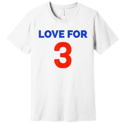 Love For 3 Football Premium T-Shirt