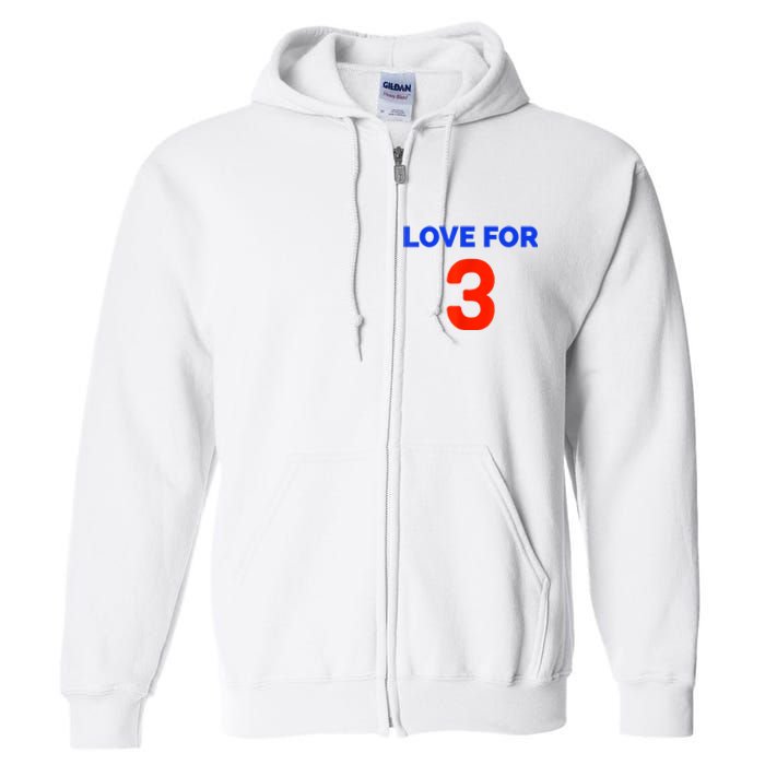 Love For 3 Football Full Zip Hoodie