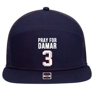 Love For 3 Pray For Damar 7 Panel Mesh Trucker Snapback Hat