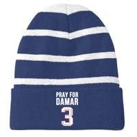 Love For 3 Pray For Damar Striped Beanie with Solid Band