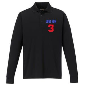 Love For 3 Damar We are with you Damar Performance Long Sleeve Polo