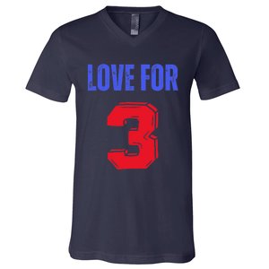 Love For 3 Damar We are with you Damar V-Neck T-Shirt