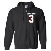 LOVE FOR 3 Full Zip Hoodie