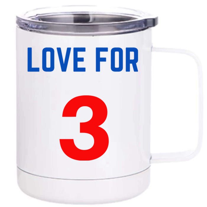 LOVE FOR 3 DAMAR 12 oz Stainless Steel Tumbler Cup