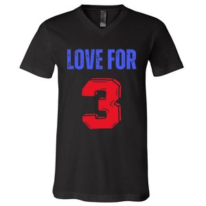 Love For 3 Damar We are with you Damar V-Neck T-Shirt