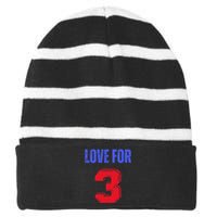 Love For 3 Damar We are with you Damar Striped Beanie with Solid Band