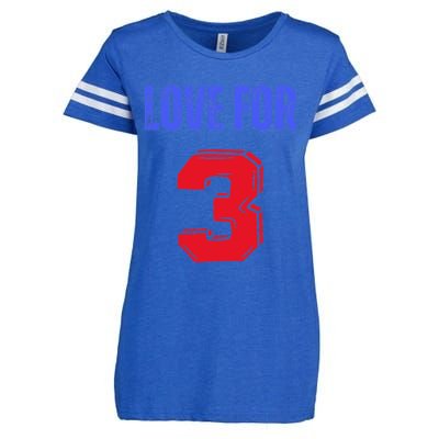 Love For 3 Damar We are with you Damar Enza Ladies Jersey Football T-Shirt