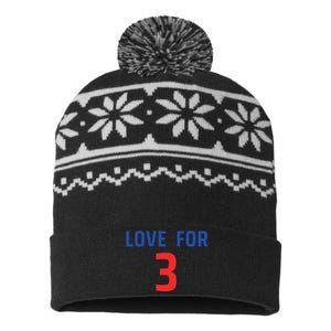 Love For 3 Trending Tee USA-Made Snowflake Beanie