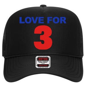 LOVE FOR 3 High Crown Mesh Back Trucker Hat