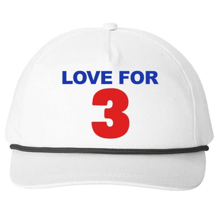 LOVE FOR 3 Snapback Five-Panel Rope Hat