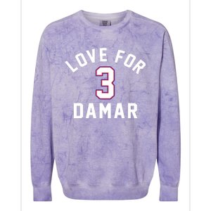 Love For 3 Pray For Damar Gift Colorblast Crewneck Sweatshirt