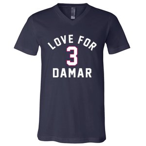 Love For 3 Pray For Damar Gift V-Neck T-Shirt