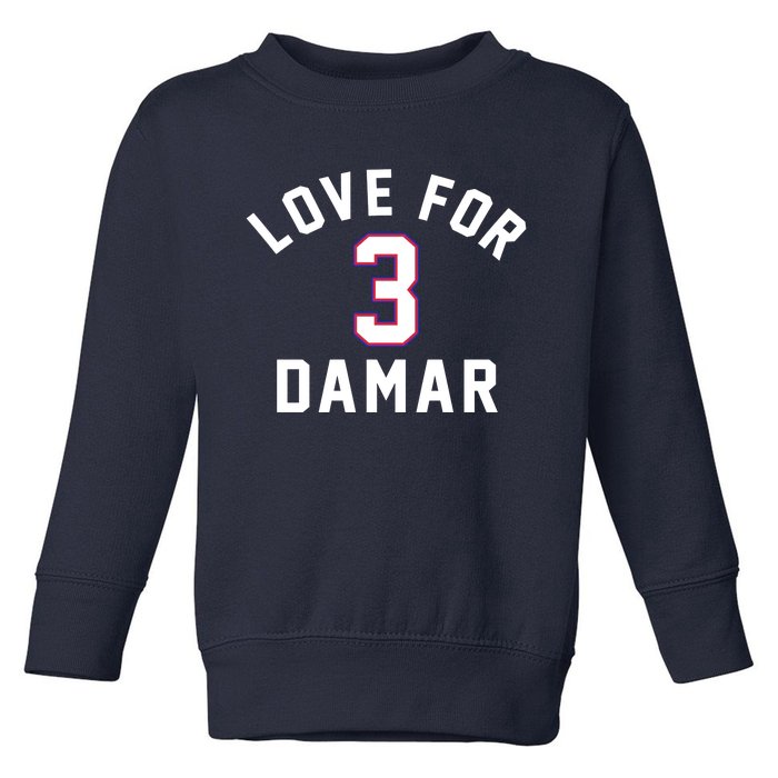 Love For 3 Pray For Damar Gift Toddler Sweatshirt