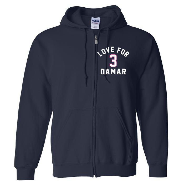 Love For 3 Pray For Damar Gift Full Zip Hoodie