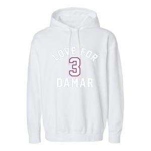 Love For 3 Pray For Damar Gift Garment-Dyed Fleece Hoodie