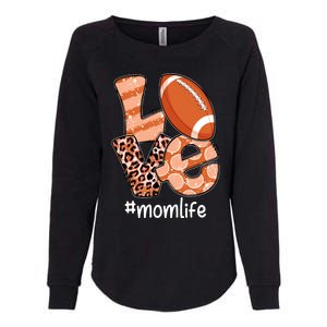 Love Football American Mom Life Player With Leopard Costume Meaningful Gift Womens California Wash Sweatshirt