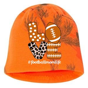 Love Football American Mom Life Player With Leopard Print Gift Kati - Camo Knit Beanie