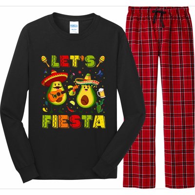 Let's Fiesta Avocado And Tacos Cinco De Mayo Long Sleeve Pajama Set