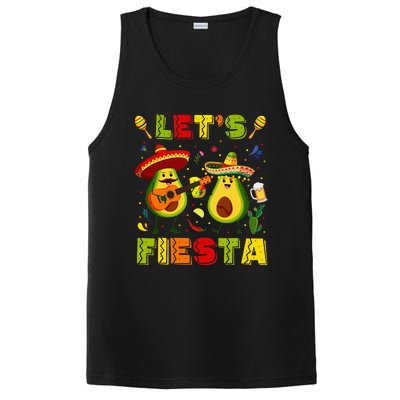 Let's Fiesta Avocado And Tacos Cinco De Mayo PosiCharge Competitor Tank