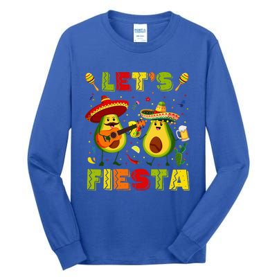 Let's Fiesta Avocado And Tacos Cinco De Mayo Tall Long Sleeve T-Shirt