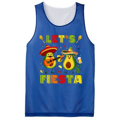 Let's Fiesta Avocado And Tacos Cinco De Mayo Mesh Reversible Basketball Jersey Tank