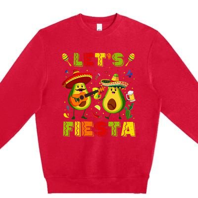 Let's Fiesta Avocado And Tacos Cinco De Mayo Premium Crewneck Sweatshirt