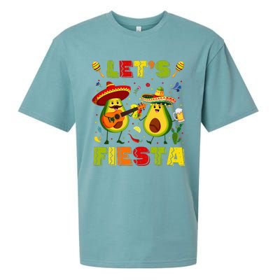 Let's Fiesta Avocado And Tacos Cinco De Mayo Sueded Cloud Jersey T-Shirt