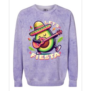 Lets Fiesta Avocado Funny Cinco De Mayo Party Colorblast Crewneck Sweatshirt