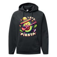 Lets Fiesta Avocado Funny Cinco De Mayo Party Performance Fleece Hoodie