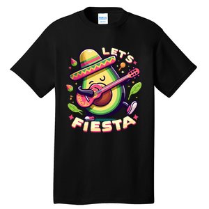 Lets Fiesta Avocado Funny Cinco De Mayo Party Tall T-Shirt