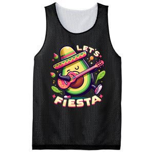 Lets Fiesta Avocado Funny Cinco De Mayo Party Mesh Reversible Basketball Jersey Tank