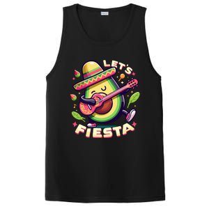 Lets Fiesta Avocado Funny Cinco De Mayo Party PosiCharge Competitor Tank