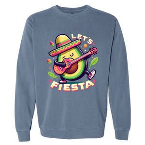 Lets Fiesta Avocado Funny Cinco De Mayo Party Garment-Dyed Sweatshirt