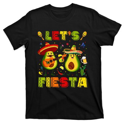 LetS Fiesta Avocado And Tacos Cinco De Mayo T-Shirt