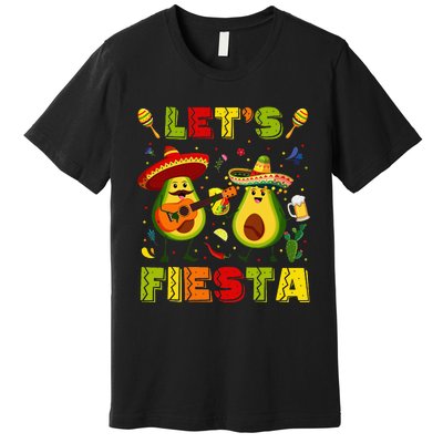 LetS Fiesta Avocado And Tacos Cinco De Mayo Premium T-Shirt